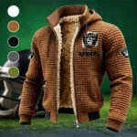 Black Pride Fleece-Lined Hooded Jacket, Deep Winter Insulated Hoody HVN1453LV - brown