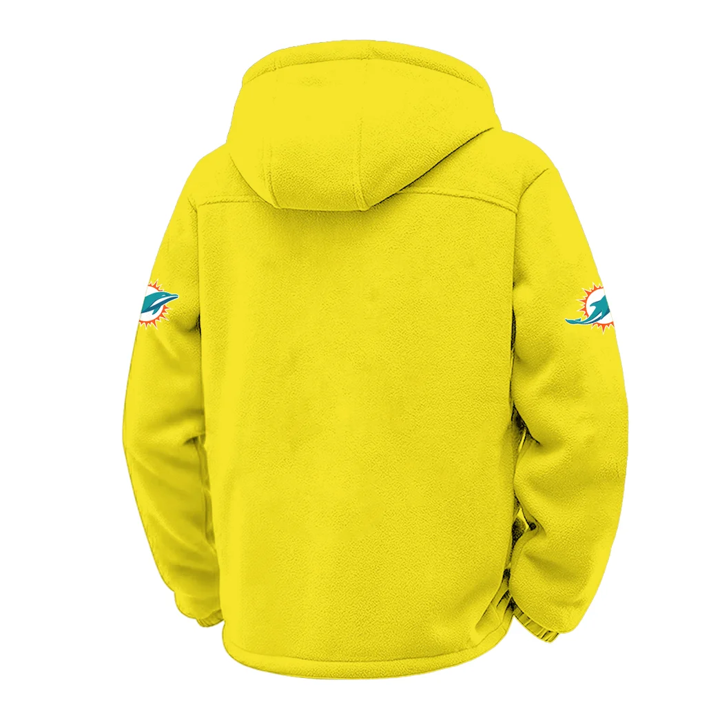 Marine Army Winter Fleece Jacket, Winter Endurance Jacket HVN1453MD - Yellow - Image 3
