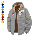 Purple Horns Winter Fleece Jacket, Ultra-Soft Fleece Shell HVN1453MV - Grey
