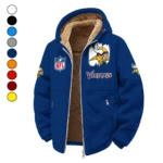 Purple Horns Winter Fleece Jacket, Ultra-Soft Fleece Shell HVN1453MV - Navy