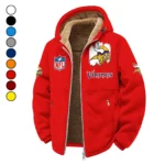 Purple Horns Winter Fleece Jacket, Ultra-Soft Fleece Shell HVN1453MV - red