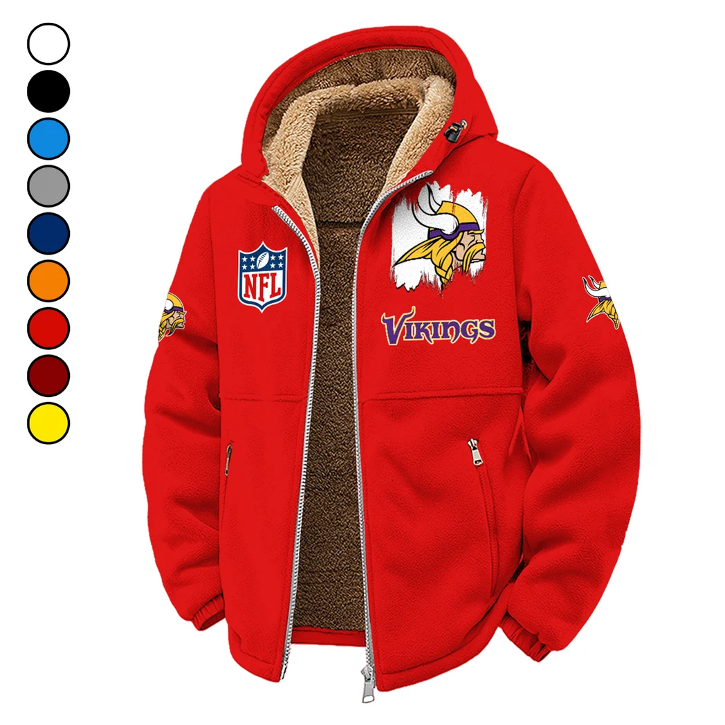 Purple Horns Winter Fleece Jacket, Ultra-Soft Fleece Shell HVN1453MV - red