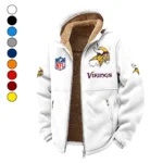 Purple Horns Winter Fleece Jacket, Ultra-Soft Fleece Shell HVN1453MV - White