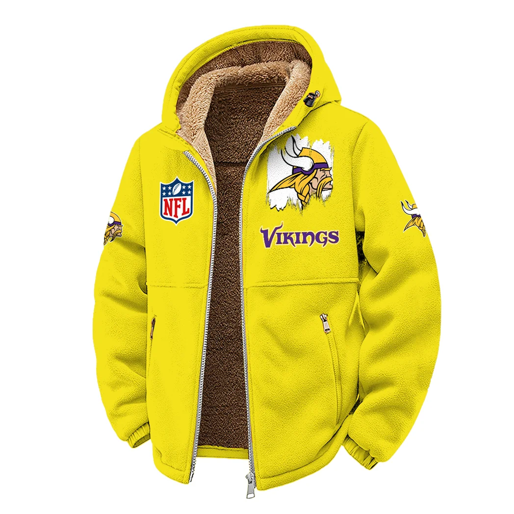 Purple Horns Winter Fleece Jacket, Ultra-Soft Fleece Shell HVN1453MV - Yellow - Image 2