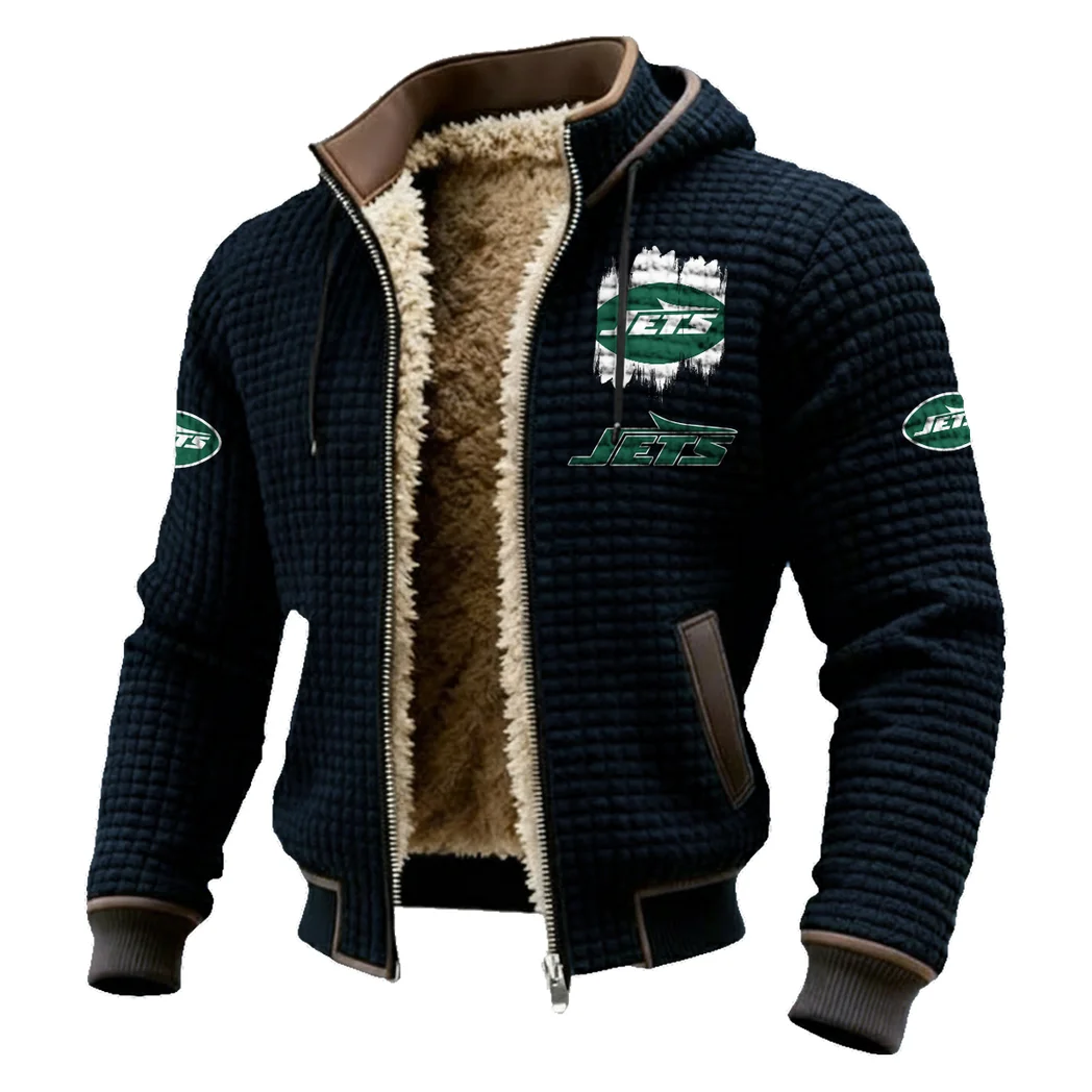 Midnight Sparks Fleece-Lined Hooded Jacket, Thermal Core Fleece Jacket HVN1453NJ - Black - Image 2