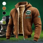 Midnight Sparks Fleece-Lined Hooded Jacket, Thermal Core Fleece Jacket HVN1453NJ - brown