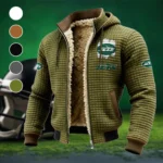 Midnight Sparks Fleece-Lined Hooded Jacket, Thermal Core Fleece Jacket HVN1453NJ - Green