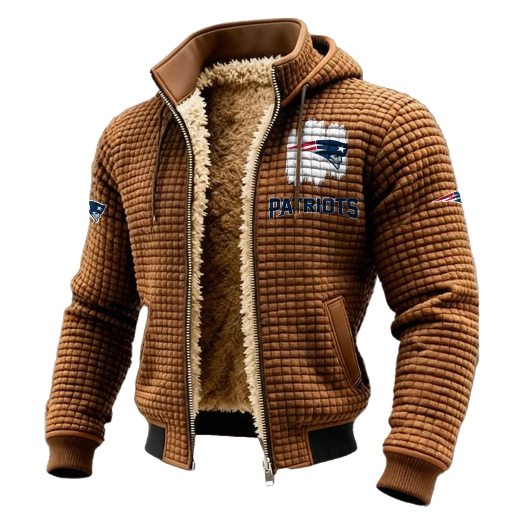 Match Day Squad Fleece-Lined Hooded Jacket, Heavyweight Cozy Sport Shell HVN1453NP - brown - Image 2
