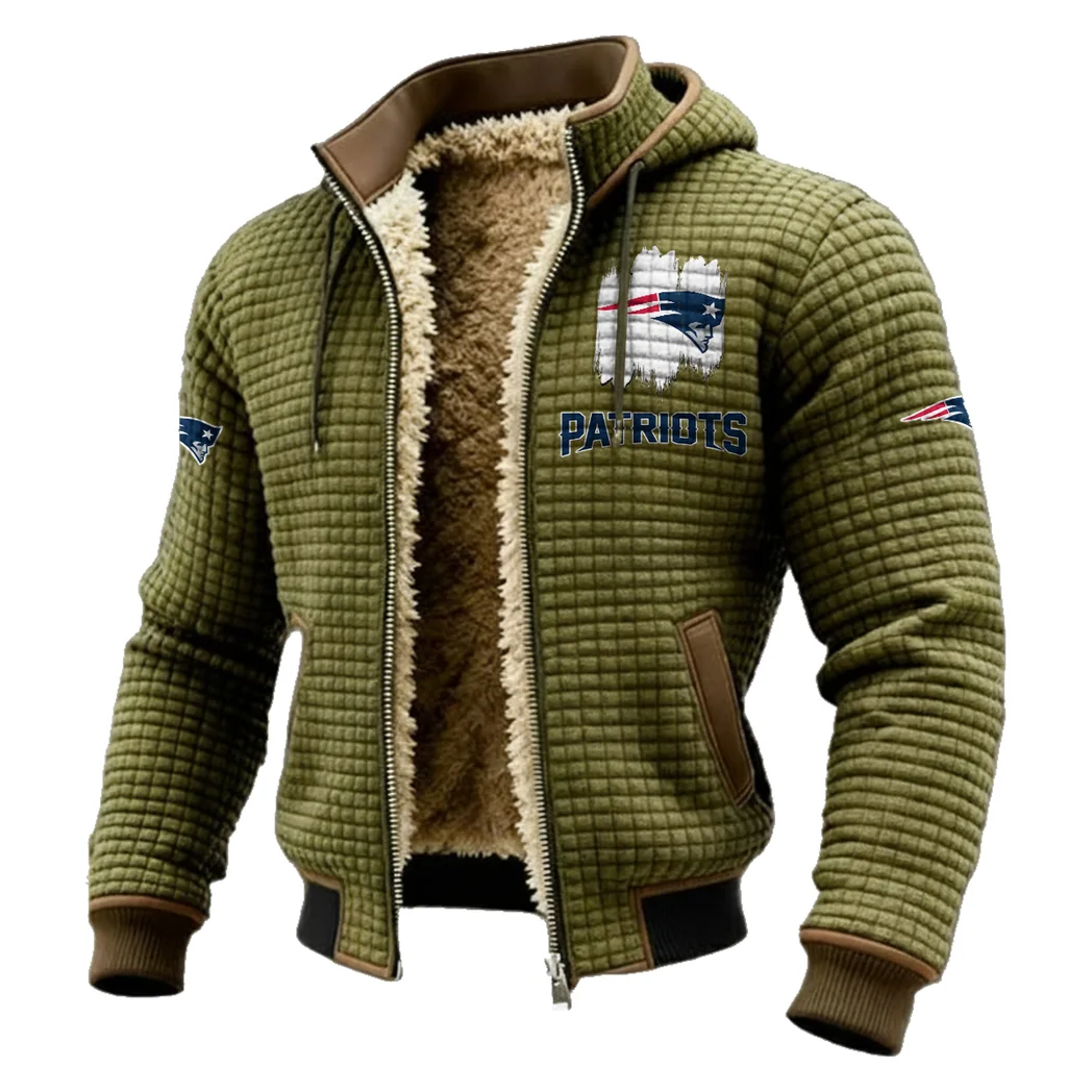 Match Day Squad Fleece-Lined Hooded Jacket, Heavyweight Cozy Sport Shell HVN1453NP - Green - Image 2