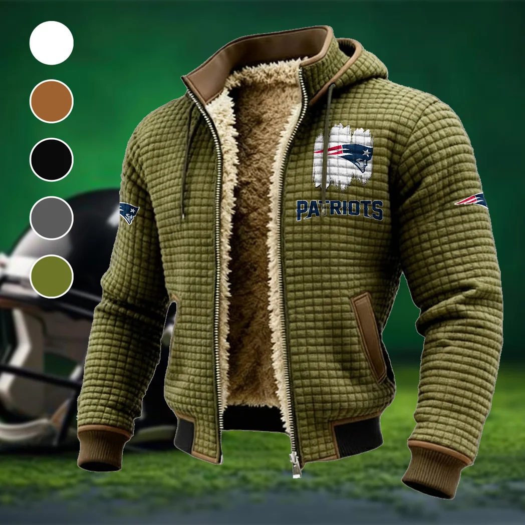Match Day Squad Fleece-Lined Hooded Jacket, Heavyweight Cozy Sport Shell HVN1453NP - Green