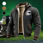 Match Day Squad Fleece-Lined Hooded Jacket, Heavyweight Cozy Sport Shell HVN1453NP - Grey