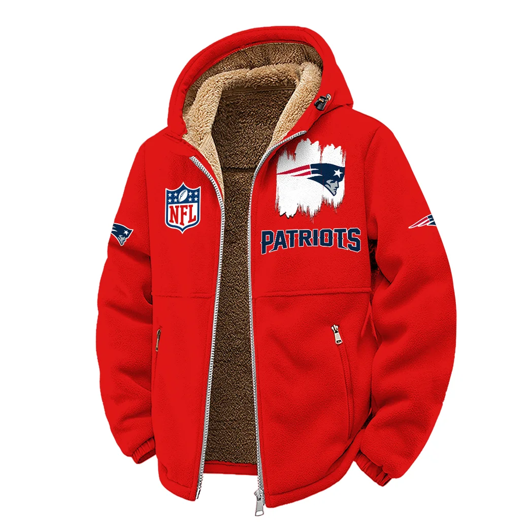 Match Day Squad Winter Fleece Jacket, Luxe Microfleece Pullover HVN1453NP - red - Image 2