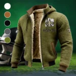 Midnight Talons Fleece-Lined Hooded Jacket, Brushed Interior Winter Jacket HVN1453NS - Green
