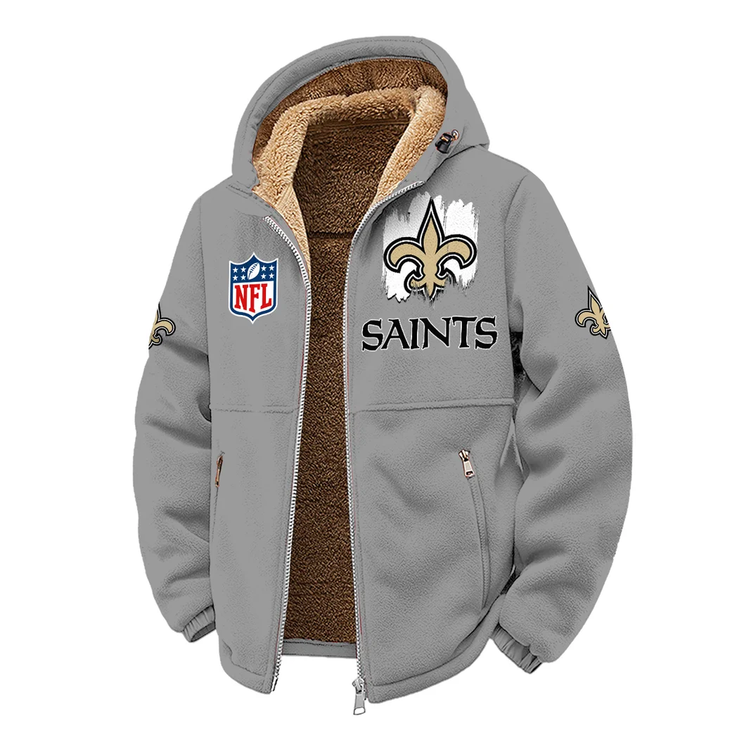 Midnight Talons Winter Fleece Jacket, Anti-Pill Thermal Fleece HVN1453NS - Grey - Image 2