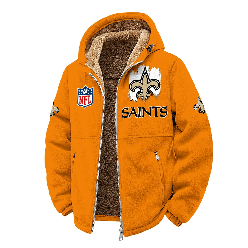 Midnight Talons Winter Fleece Jacket, Anti-Pill Thermal Fleece HVN1453NS - Orange - Image 2