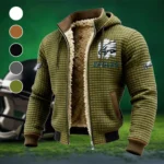Match Day Squad Fleece-Lined Hooded Jacket, Luxe Cloud-Fleece Hooded Shell HVN1453PE - Green