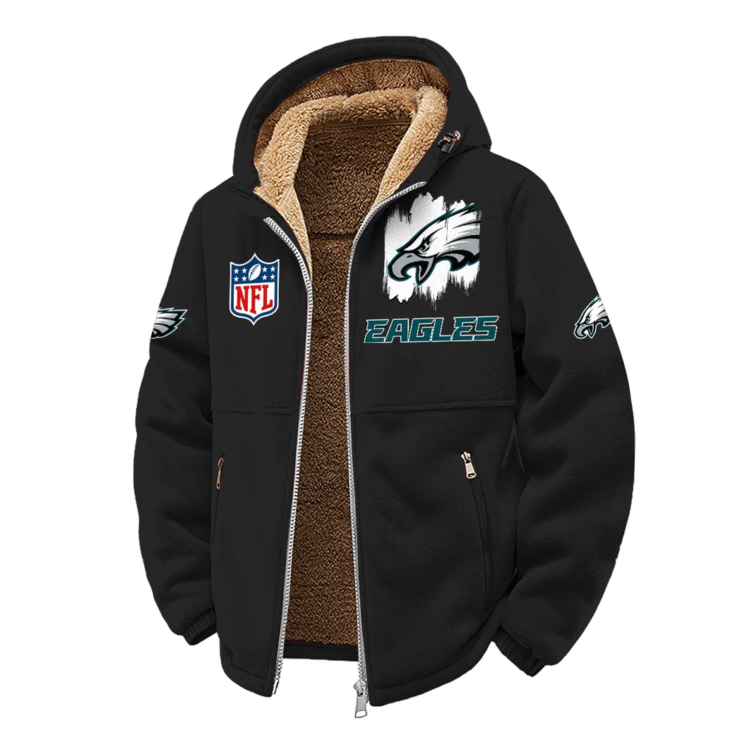 Match Day Squad Winter Fleece Jacket, High-Density Comfort Fleece HVN1453PE - Black - Image 2