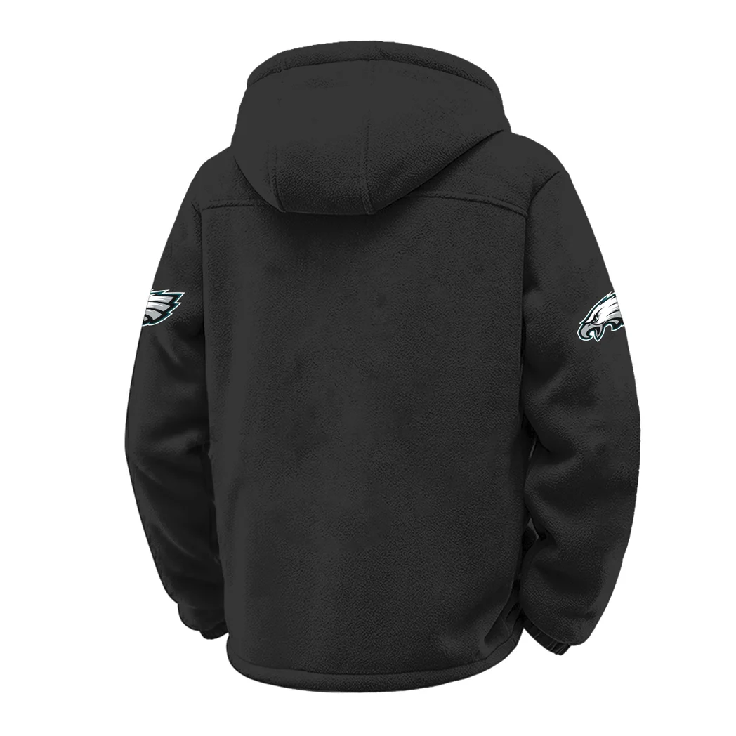 Match Day Squad Winter Fleece Jacket, High-Density Comfort Fleece HVN1453PE - Black - Image 3