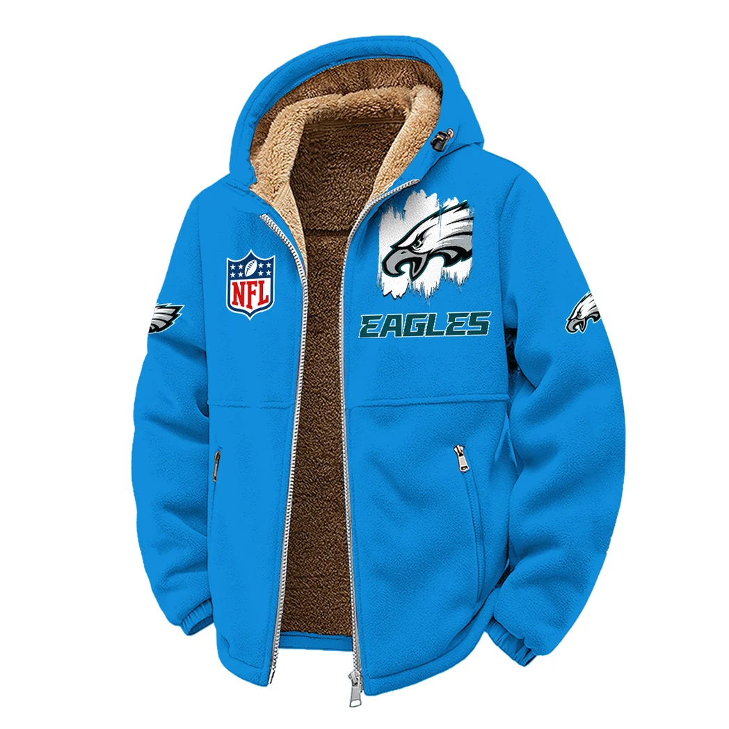Match Day Squad Winter Fleece Jacket, High-Density Comfort Fleece HVN1453PE - cyan - Image 2