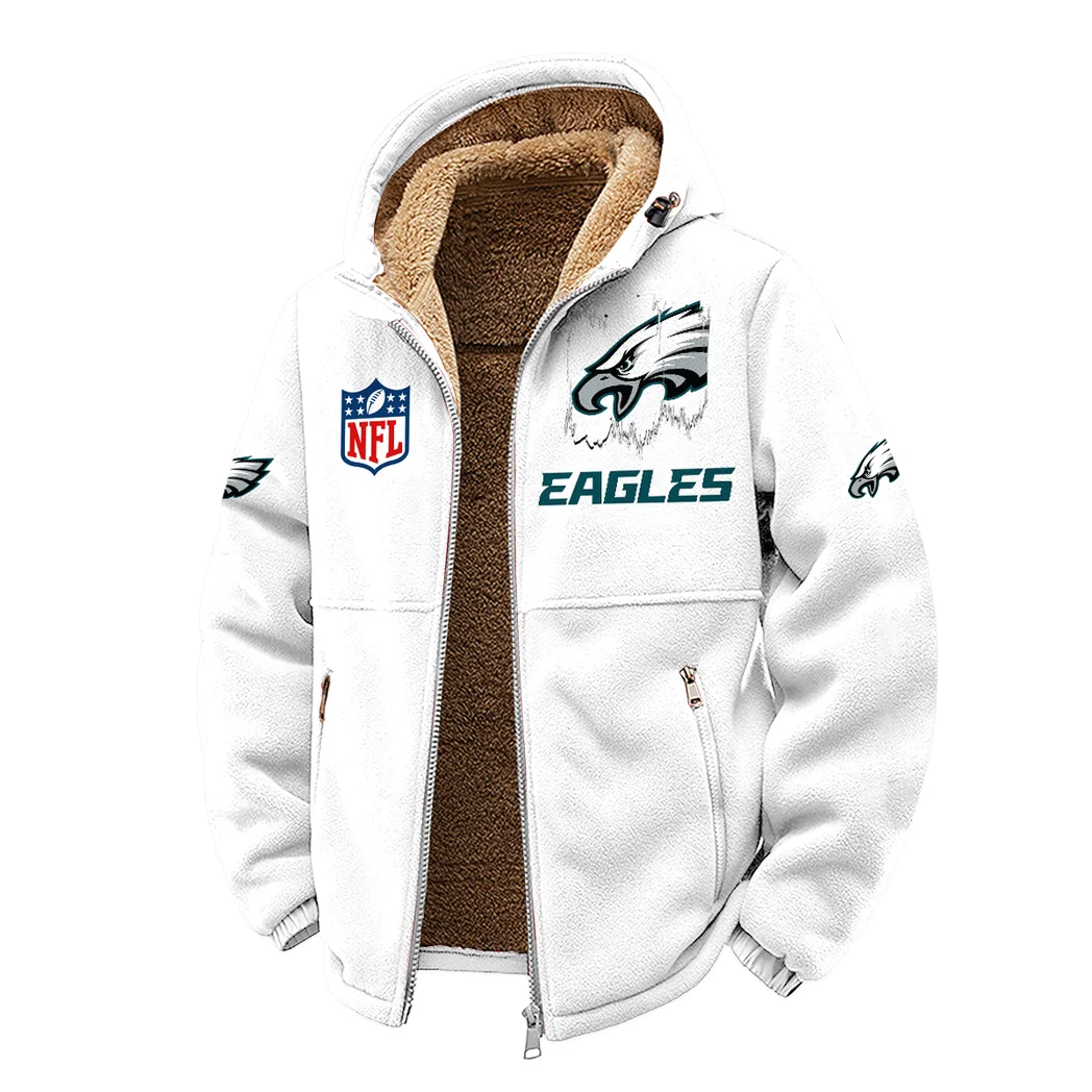 Match Day Squad Winter Fleece Jacket, High-Density Comfort Fleece HVN1453PE - White - Image 2