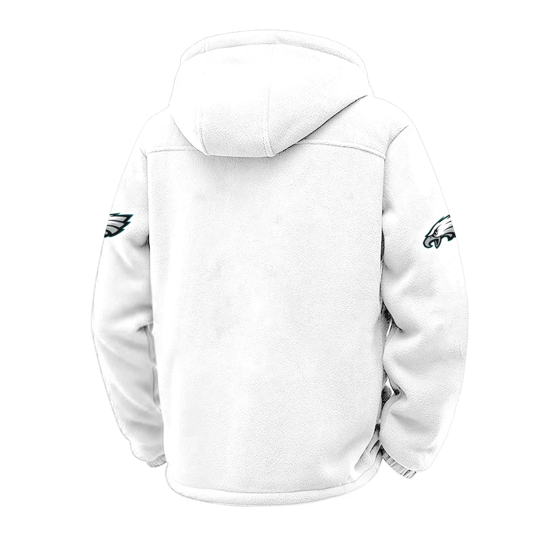 Match Day Squad Winter Fleece Jacket, High-Density Comfort Fleece HVN1453PE - White - Image 3