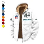 Match Day Squad Winter Fleece Jacket, High-Density Comfort Fleece HVN1453PE - White