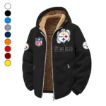 Steel Crew Winter Fleece Jacket, Warm Core Loft Fleece HVN1453PS - Black