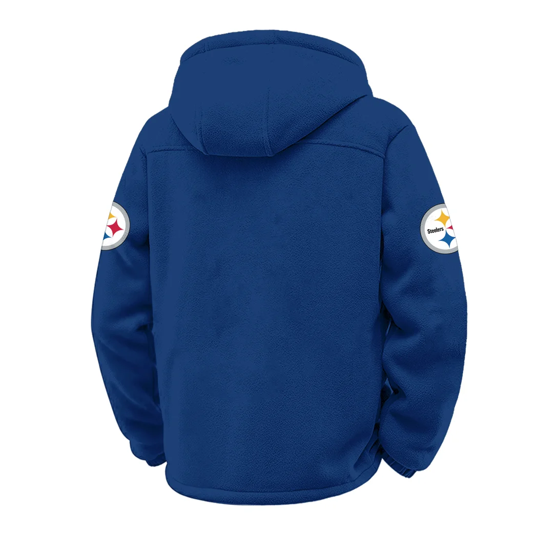 Steel Crew Winter Fleece Jacket, Warm Core Loft Fleece HVN1453PS - Navy - Image 3