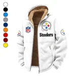 Steel Crew Winter Fleece Jacket, Warm Core Loft Fleece HVN1453PS - White