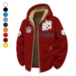 Steel Crew Winter Fleece Jacket, Warm Core Loft Fleece HVN1453PS - Wine