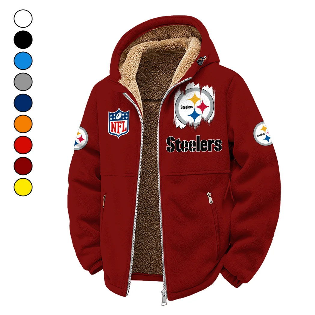 Steel Crew Winter Fleece Jacket, Warm Core Loft Fleece HVN1453PS - Wine