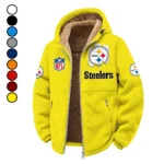 Steel Crew Winter Fleece Jacket, Warm Core Loft Fleece HVN1453PS - Yellow