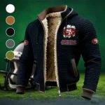 Victory Horns Fleece-Lined Hooded Jacket, Premium Bonded Fleece Jacket HVN1453SF - Black