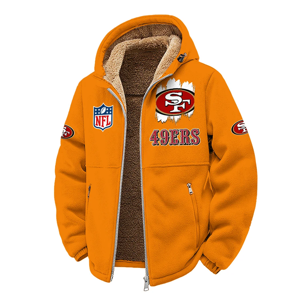 Victory Horns Winter Fleece Jacket, Breathable Winter Comfort HVN1453SF - Orange - Image 2