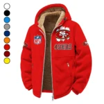 Victory Horns Winter Fleece Jacket, Breathable Winter Comfort HVN1453SF - red