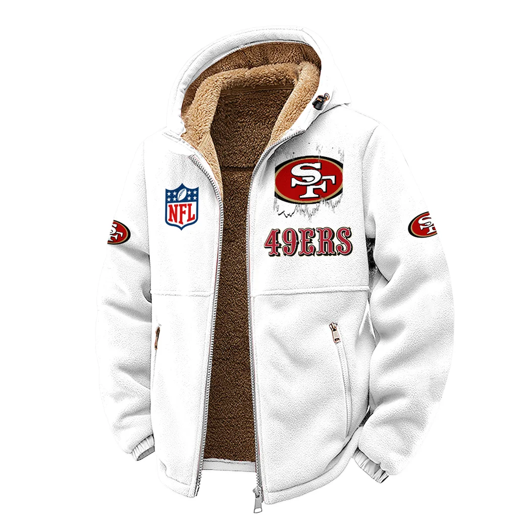 Victory Horns Winter Fleece Jacket, Breathable Winter Comfort HVN1453SF - White - Image 2