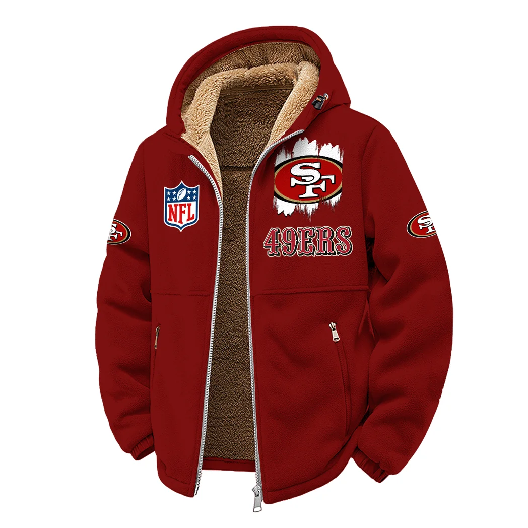 Victory Horns Winter Fleece Jacket, Breathable Winter Comfort HVN1453SF - Wine - Image 2