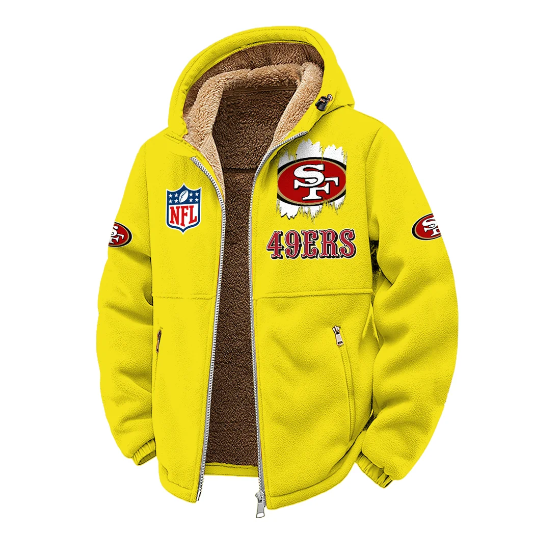 Victory Horns Winter Fleece Jacket, Breathable Winter Comfort HVN1453SF - Yellow - Image 2