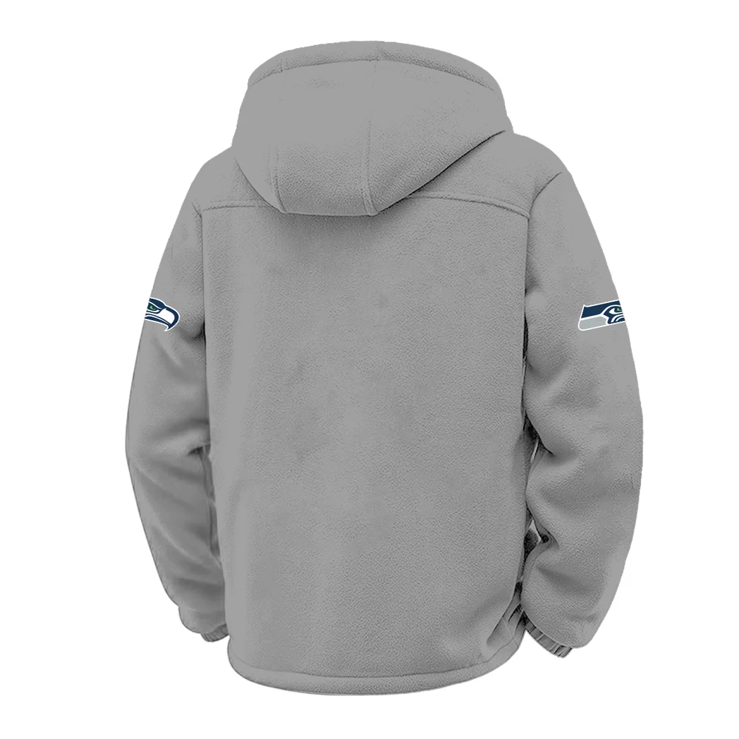 Midnight Command Winter Fleece Jacket, Premium Fleece Barrier HVN1453SS - Grey - Image 3