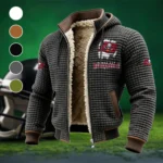 Pirate Squad Fleece-Lined Hooded Jacket, Soft-Touch Thermal Outerwear HVN1453TB - Grey