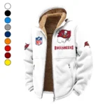 Pirate Squad Winter Fleece Jacket, Sherpa Lined Winter Fleece HVN1453TB - White