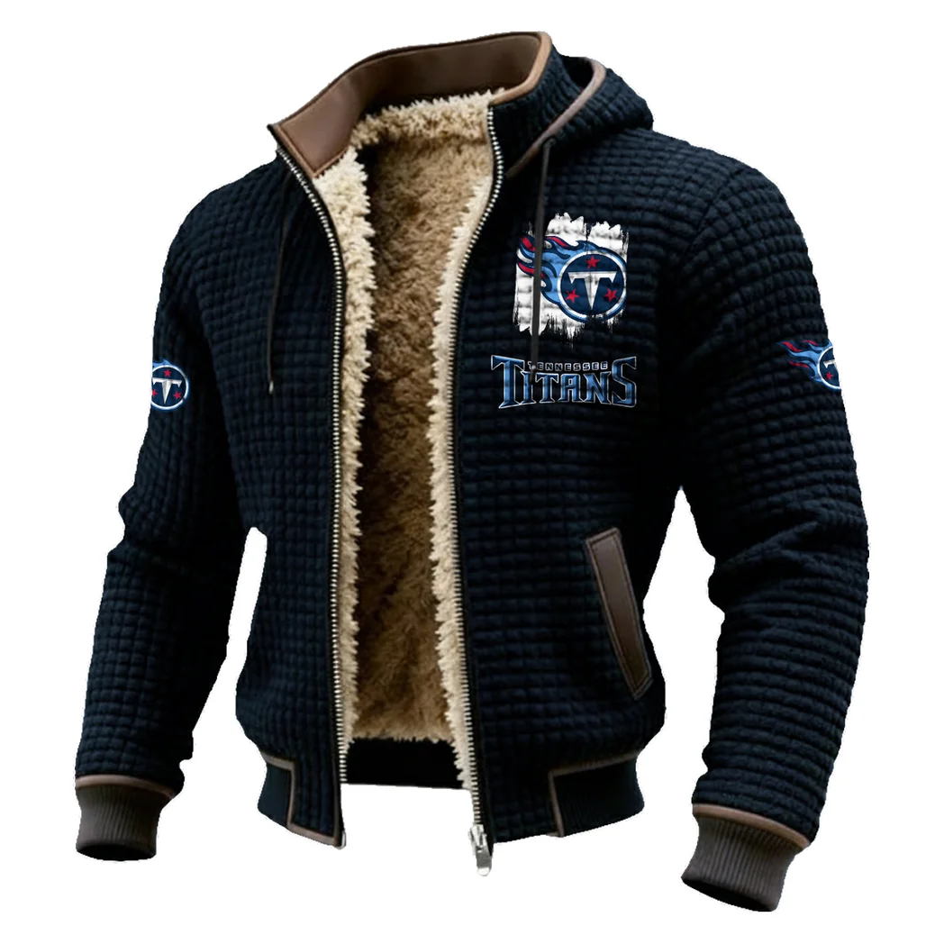 Blue Pride Fleece-Lined Hooded Jacket, Warmth-Lock Fleece-Lined Zip HVN1453TT - Black - Image 2
