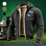 Blue Pride Fleece-Lined Hooded Jacket, Warmth-Lock Fleece-Lined Zip HVN1453TT - Grey