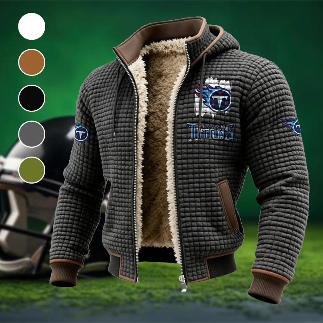 Blue Pride Fleece-Lined Hooded Jacket, Warmth-Lock Fleece-Lined Zip HVN1453TT - Grey