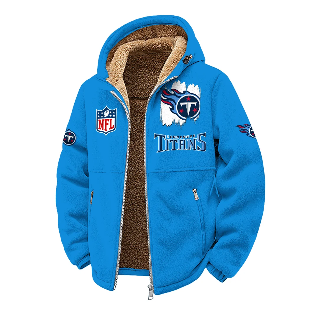 Blue Pride Winter Fleece Jacket, Thermal Winter Fleece HVN1453TT - cyan - Image 2