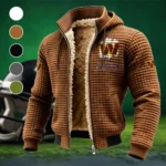 Capital Fans Fleece-Lined Hooded Jacket, Modern Athletic Hybrid Parka HVN1453WC - brown