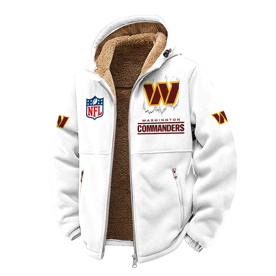 Capital Fans Winter Fleece Jacket, Arctic Expedition Fleece HVN1453WC - White - Image 2