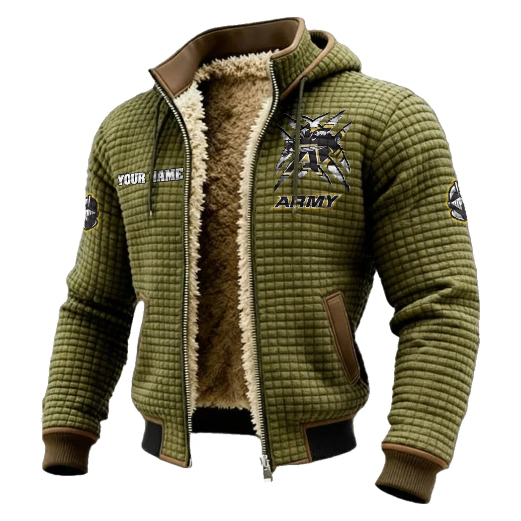 The Mule Squad Fleece-Lined Hooded Jacket, Endurance Sport Thermal Hoody HVN1454AB - Green - Image 2