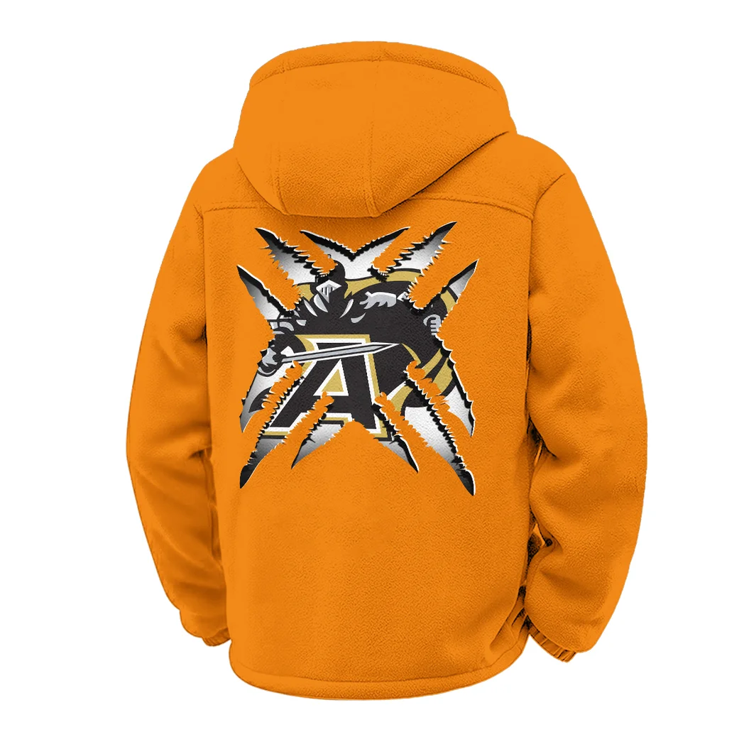 The Mule Squad Winter Fleece Jacket, Thermal Winter Fleece HVN1454AB - Orange - Image 3