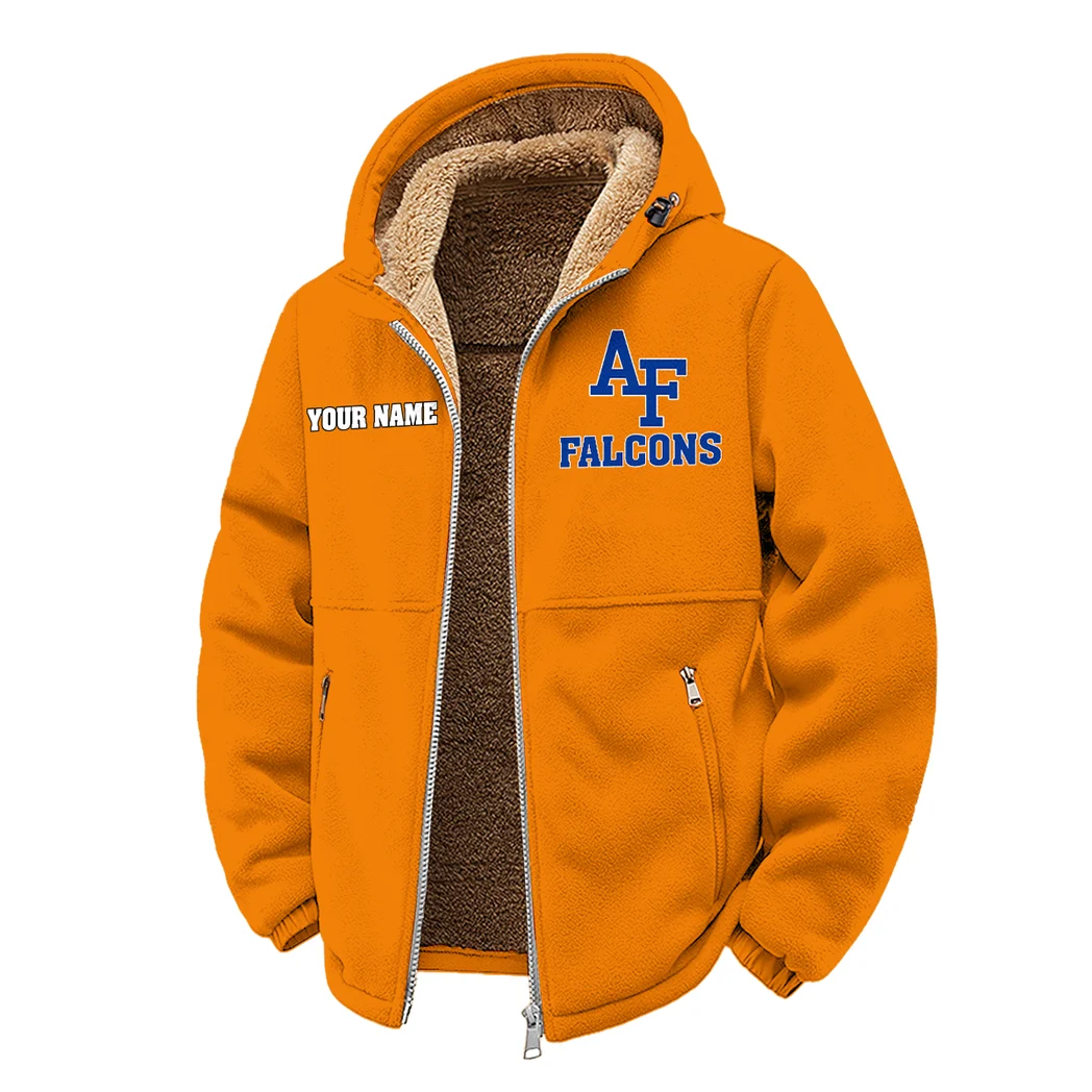 The Academy Winter Fleece Jacket, Extreme Cold Fleece Coat HVN1454AF - Orange - Image 2